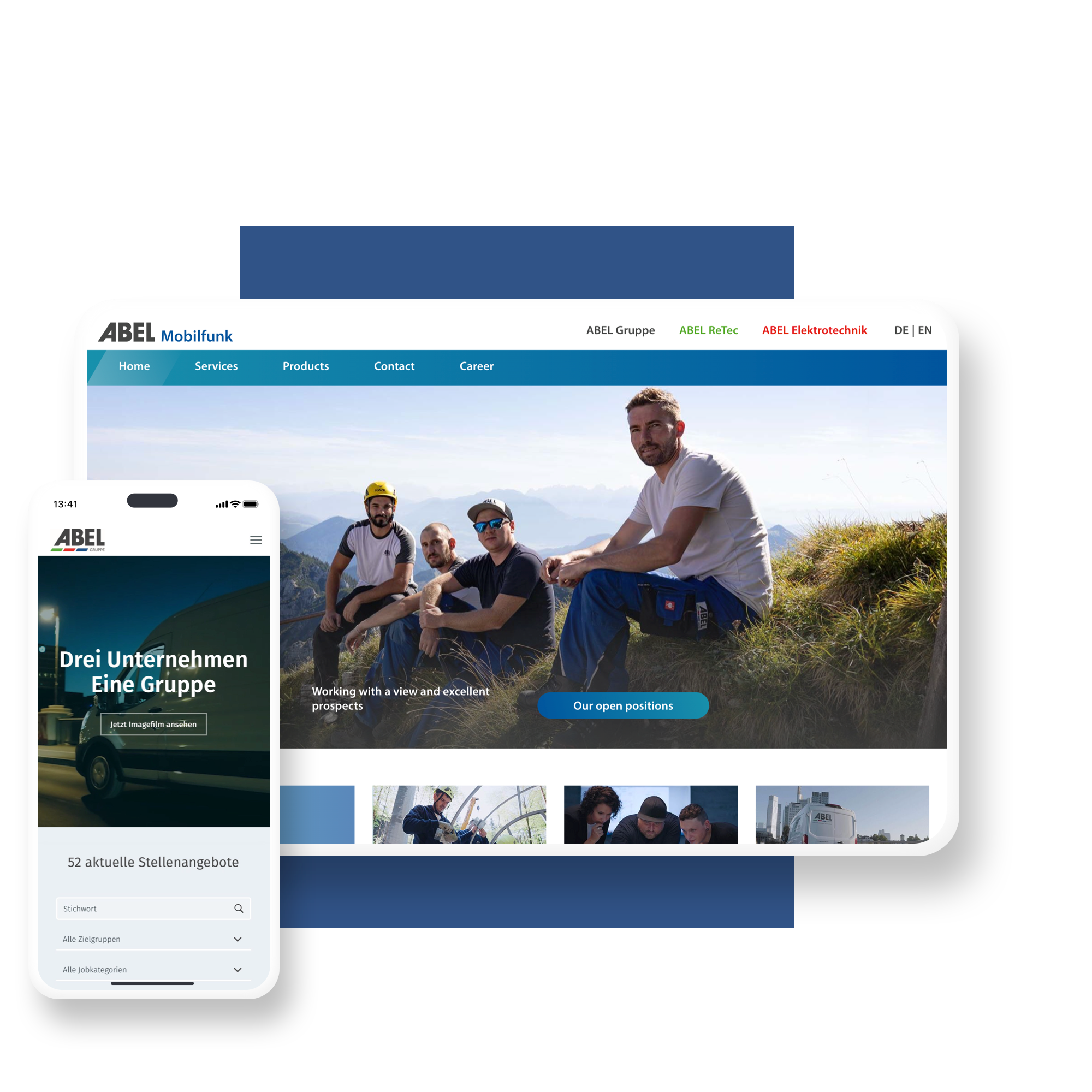 ABEL Webdesign Mockup